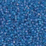 Miyuki delica kralen 10/0 - Matted transparent capri blue ab DBM-862
